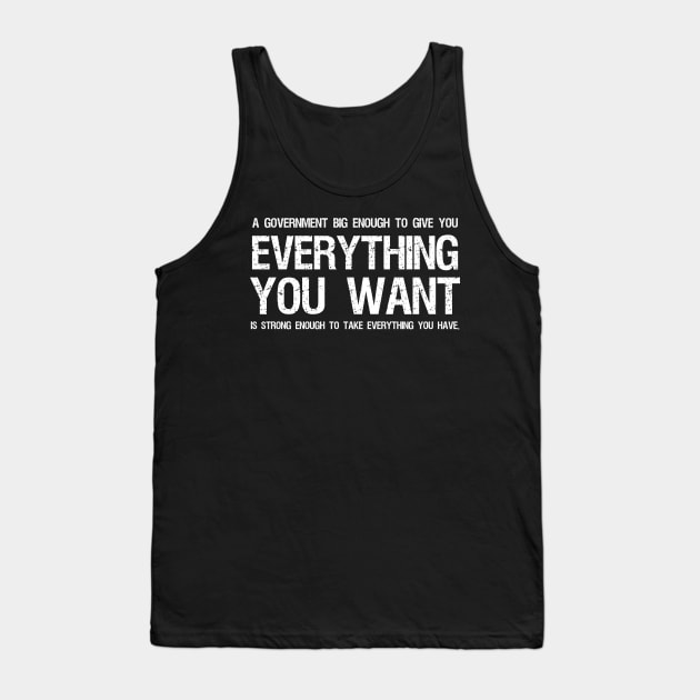 Libertarian Anti Socialism Government Political Philosophy Tank Top by Styr Designs